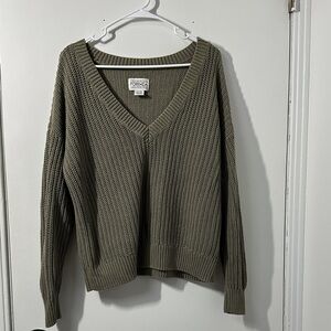Victoria's Secret Olive V-Neck Sweater